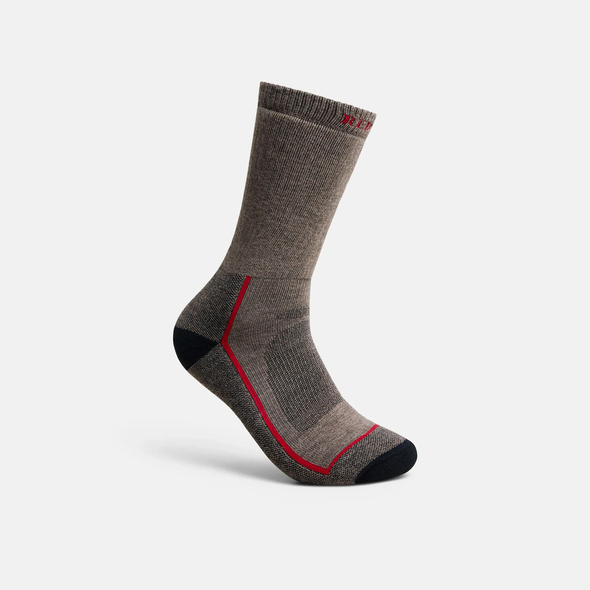 Unisex Steel-Toe Merino Wool Blend Crew Sock in Brown 97395 - Red Wing Shoes
