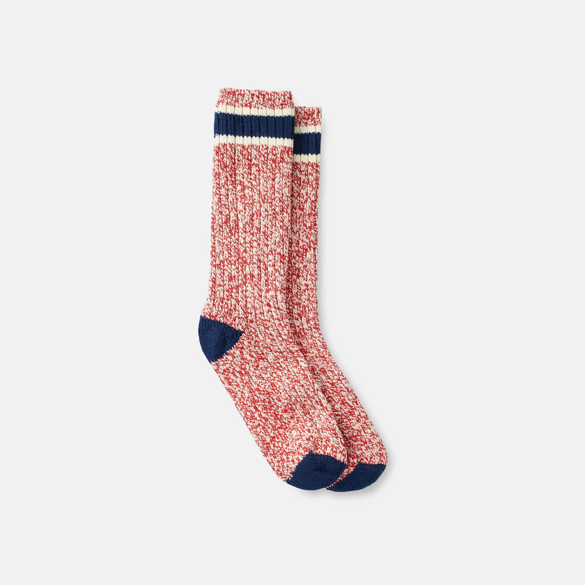 Unisex Wool Blend Ragg Crew Socks in Slate/Navy Wool Blend 97649 | Red Wing Heritage - Red Wing Shoes