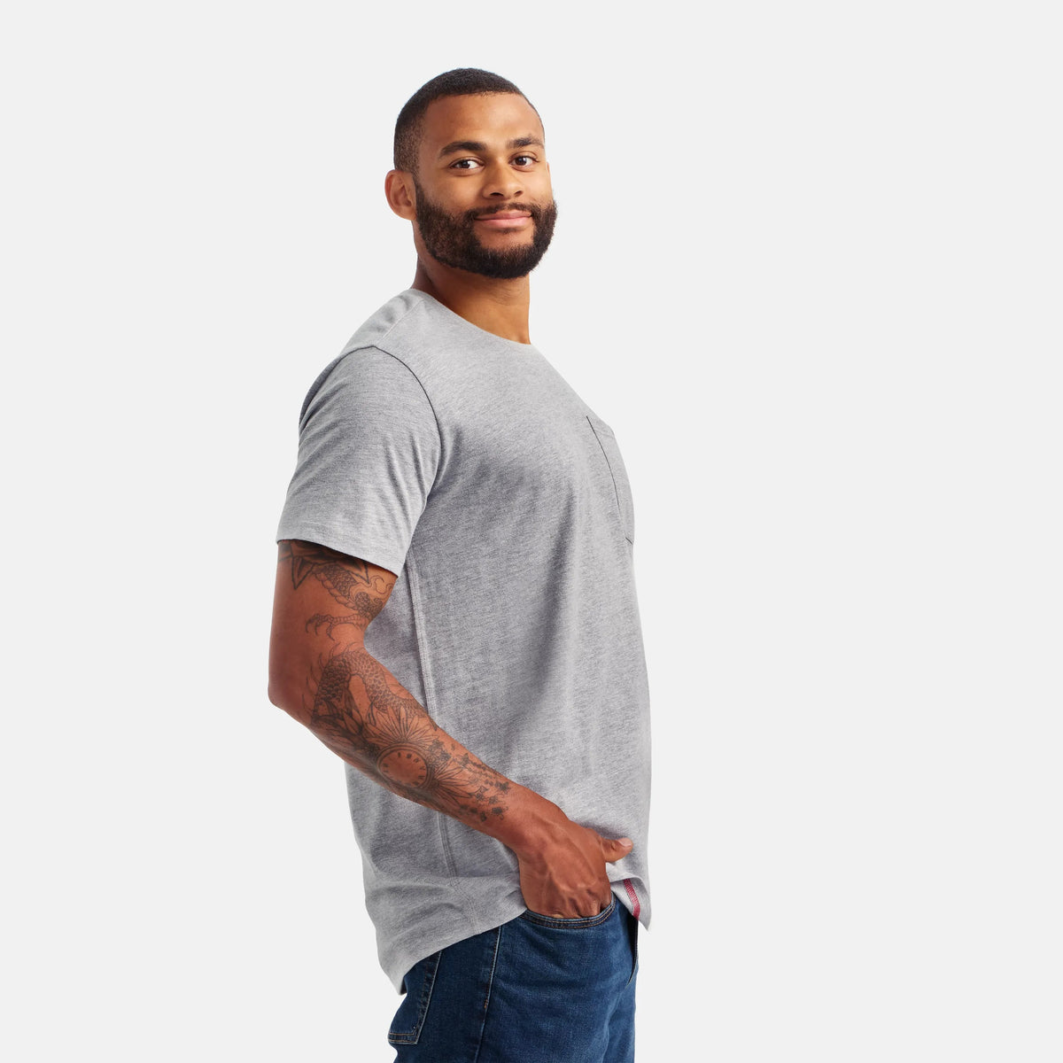 Short Sleeve Pocket T-Shirt in Heather Gray 98469 - Red Wing Shoes