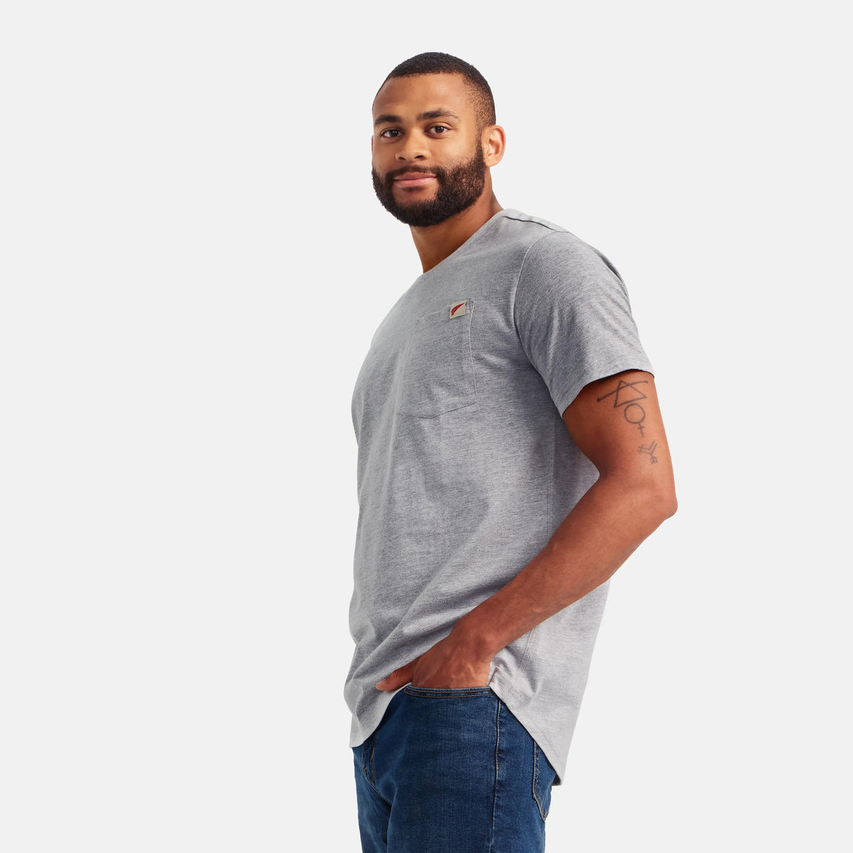 Short Sleeve Pocket T-Shirt in Heather Gray 98469 - Red Wing Shoes
