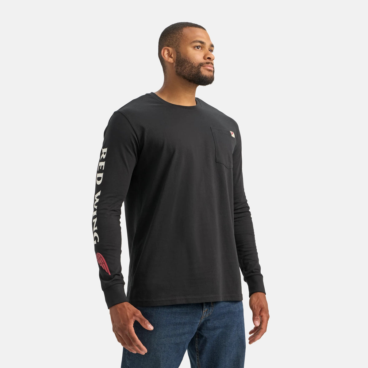 Long Sleeve Classic Pocket Tee in Black 98474 - Red Wing Shoes