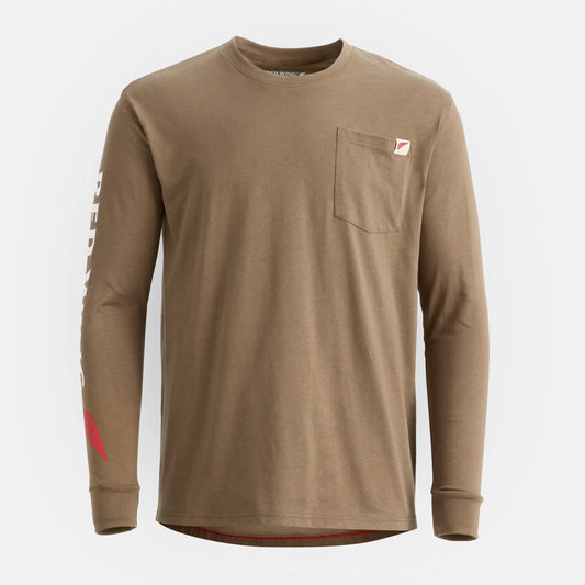 Long Sleeve Classic Pocket Tee in Brown - Red Wing Shoes