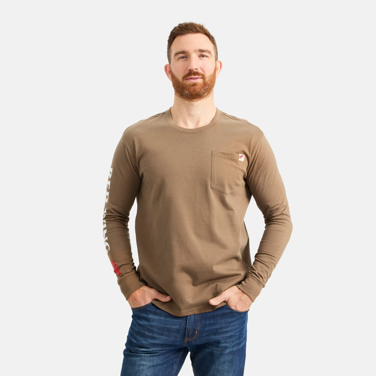 Long Sleeve Classic Pocket Tee in Brown - Red Wing Shoes