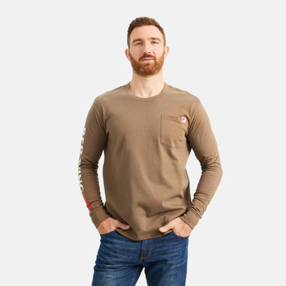 Long Sleeve Classic Pocket Tee in Brown - Red Wing Shoes