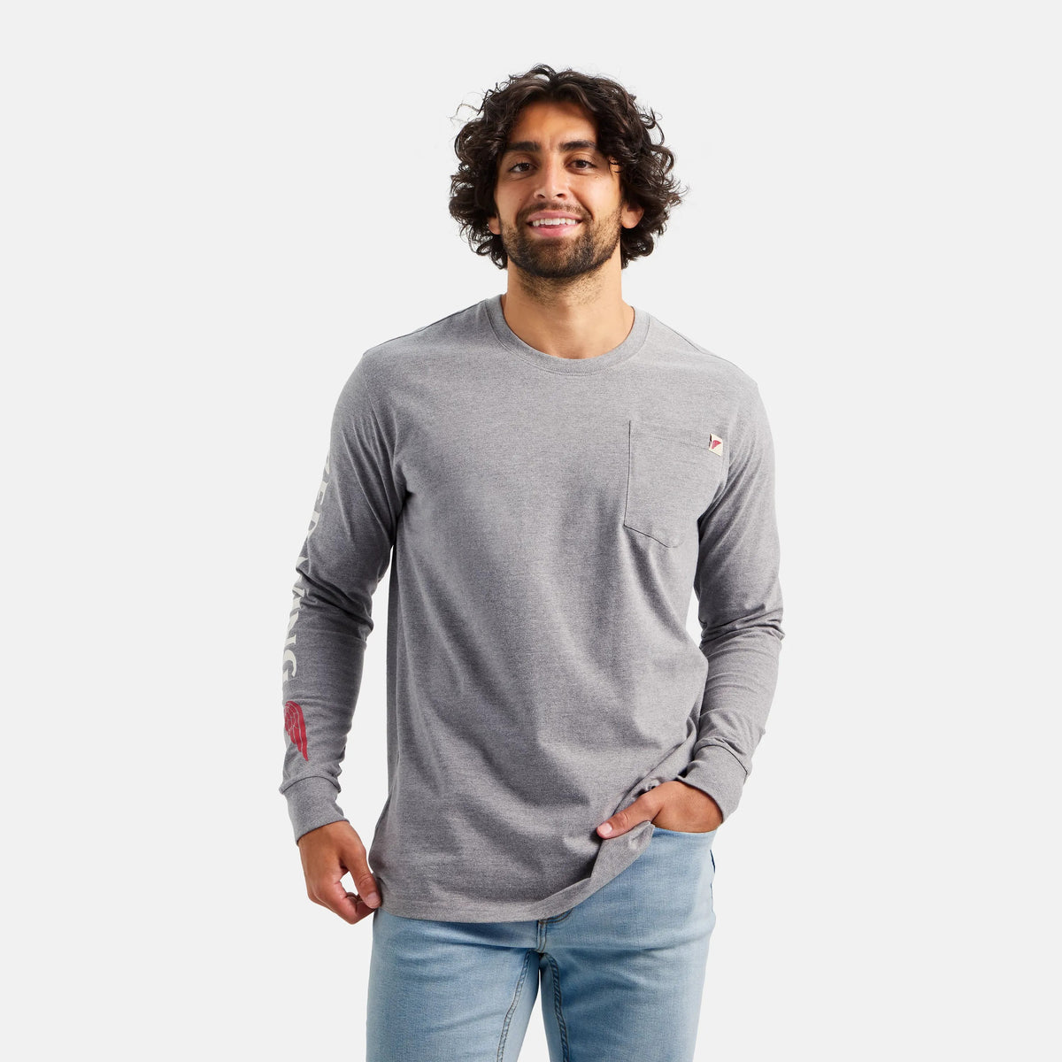 Long Sleeve Classic Pocket Tee in Heather Gray 98475 | Red Wing - Red Wing Shoes
