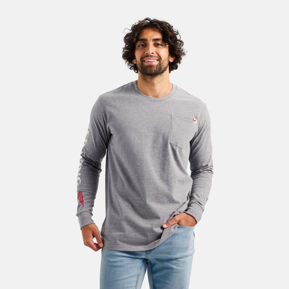 Long Sleeve Classic Pocket Tee in Heather Gray 98475 | Red Wing - Red Wing Shoes