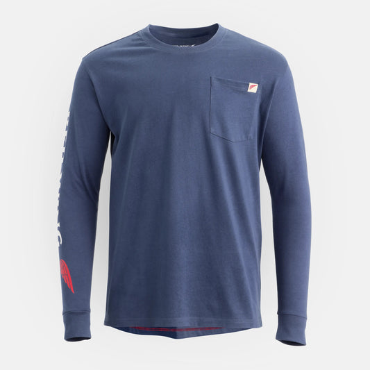 Long Sleeve Classic Pocket Tee in Navy 98476 - Red Wing Shoes