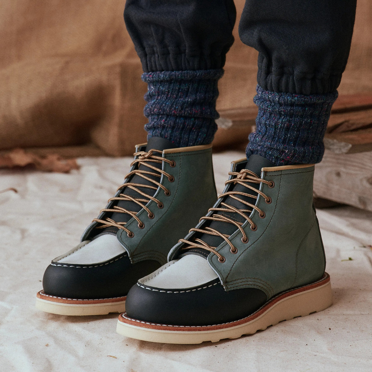 6-Inch Classic Moc Short Boot in Multi Indigo 3466 | Red Wing Heritage - Red Wing Shoes