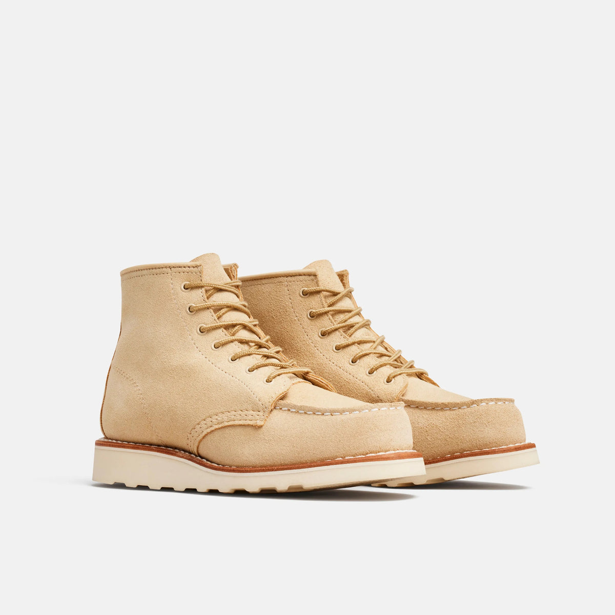 6-Inch Classic Moc Short Boot in Cream Leather 3328 | Red Wing Heritage - Red Wing Shoes