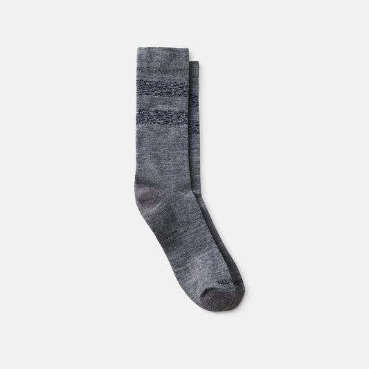 Unisex Wool Blend Striped Crew Socks in Gray/Navy | Red Wing Heritage 97677 - Red Wing Shoes