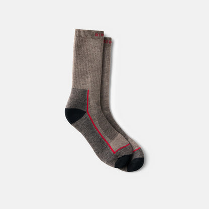 Unisex Steel-Toe Merino Wool Blend Crew Sock in Brown 97395 - Red Wing Shoes