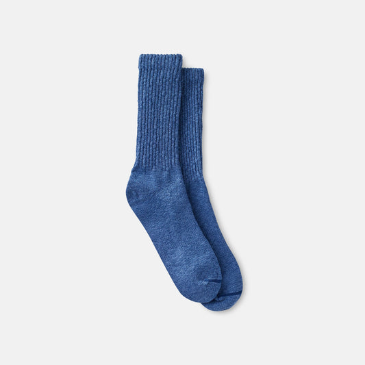 Unisex Cotton Blend Ragg Crew Boot Socks in Over Dyed Navy/Blue Cotton Blend 97650 | Red Wing Heritage - Red Wing Shoes