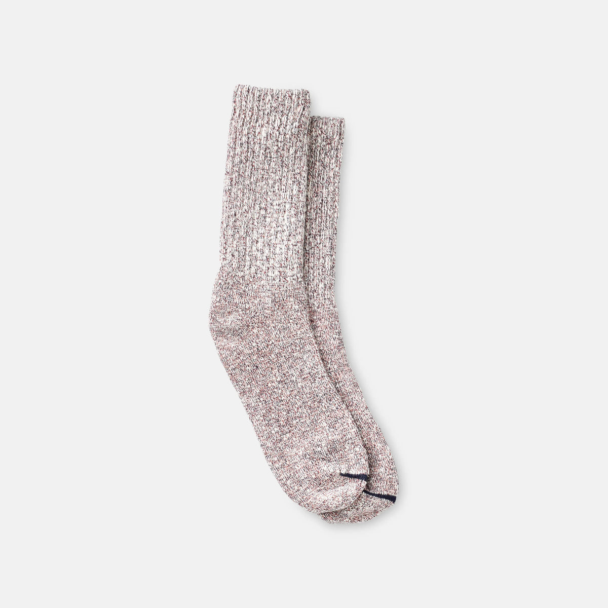 Unisex Cotton Blend Ragg Crew Socks in Hot Burgundy/Navy/White Cotton Blend 97657 | Red Wing Heritage - Red Wing Shoes