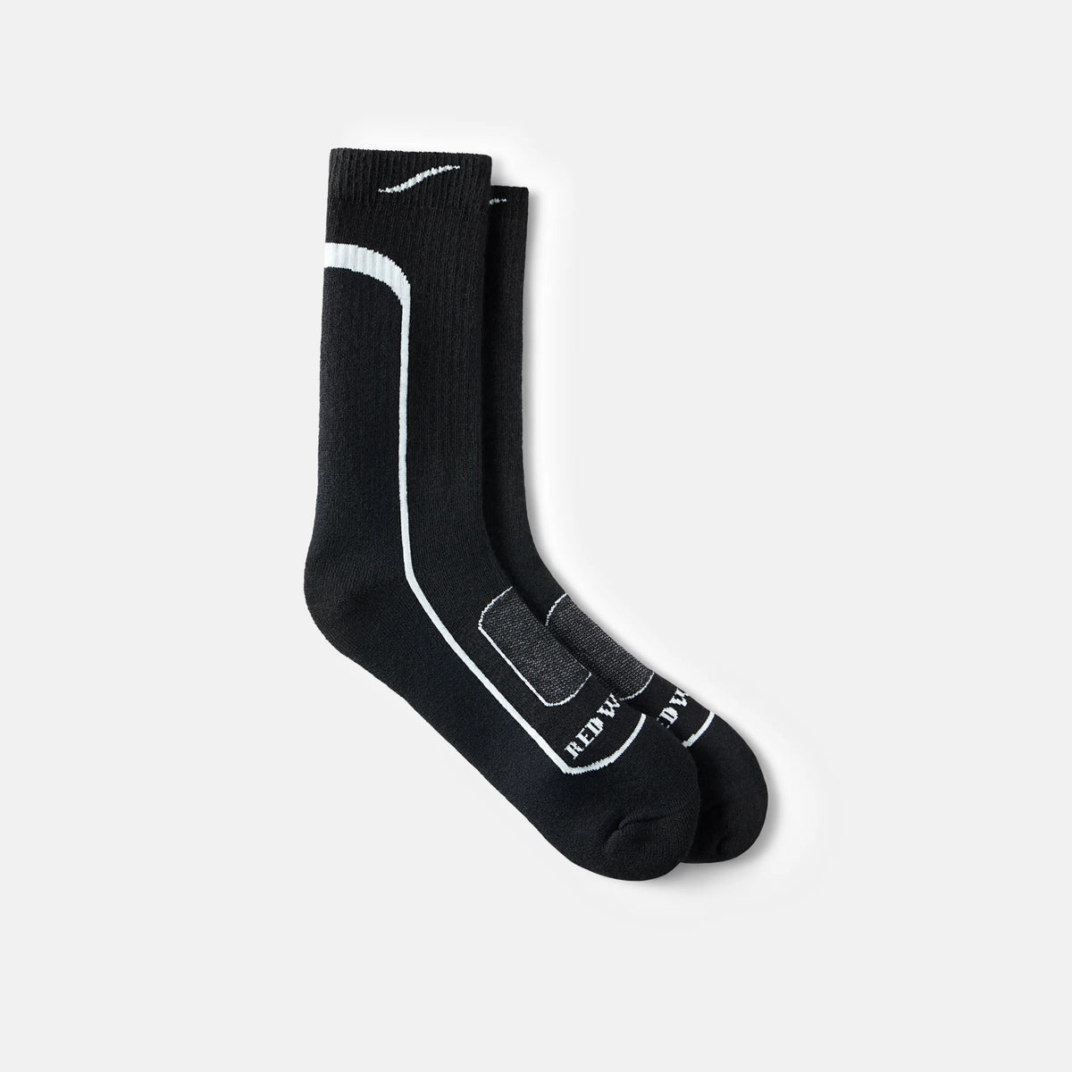 Merino Wool Blend 3/4 Crew sock in Black & Gray 97300 - Red Wing Shoes
