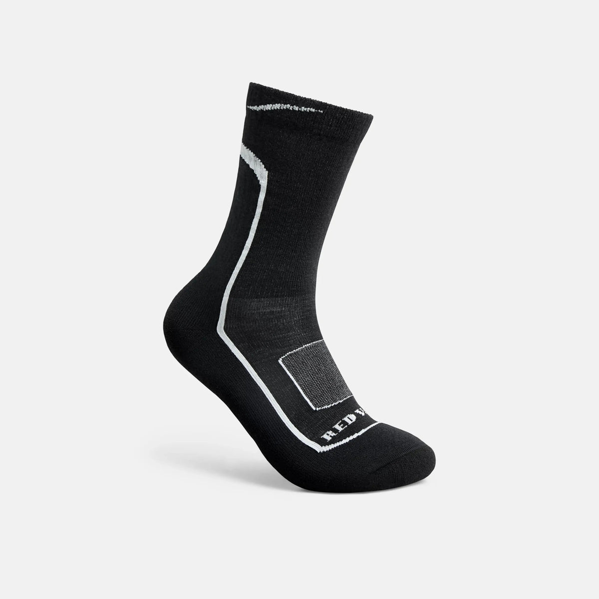 Merino Wool Blend 3/4 Crew sock in Black & Gray 97300 - Red Wing Shoes