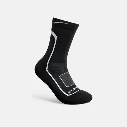 Merino Wool Blend 3/4 Crew sock in Black & Gray 97300 - Red Wing Shoes