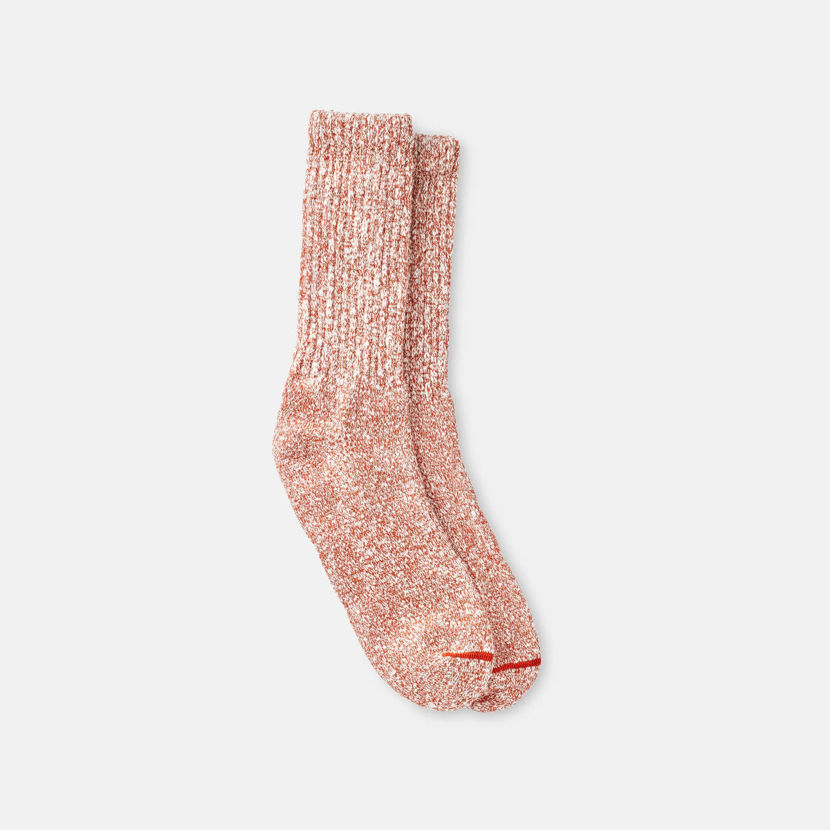 Unisex Cotton Blend Ragg Crew Socks in Rust/White Cotton Blend 97646 | Red Wing Heritage - Red Wing Shoes