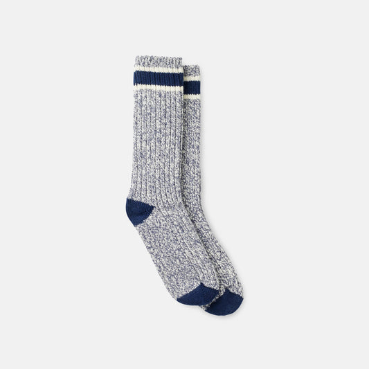 Unisex Wool Blend Ragg Crew Socks in Slate/Navy Wool Blend 97648 | Red Wing Heritage - Red Wing Shoes