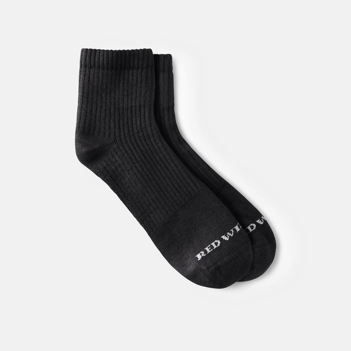 Unisex Cotton Blend Quarter Crew Sock in Black 97264 - Red Wing Shoes