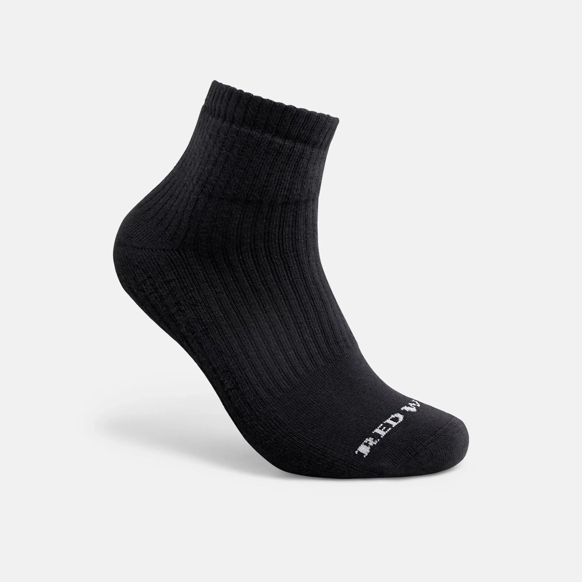 Unisex Cotton Blend Quarter Crew Sock in Black 97264 - Red Wing Shoes