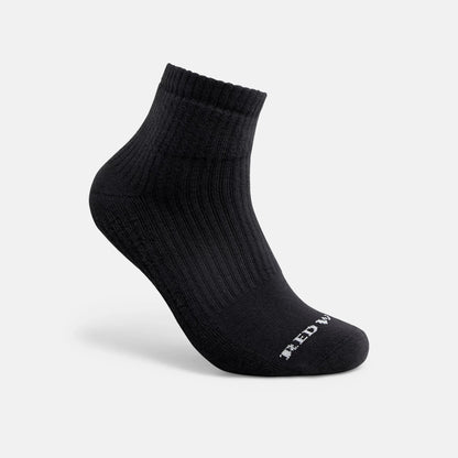 Unisex Cotton Blend Quarter Crew Sock in Black 97264 - Red Wing Shoes