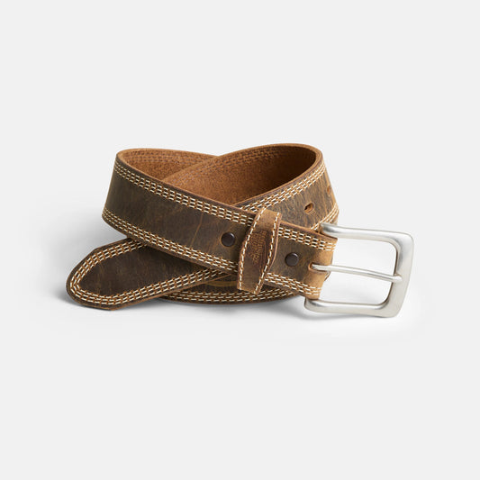 Red Wing Triple Stitch Leather Belt in Brown 96548 - Red Wing Shoes