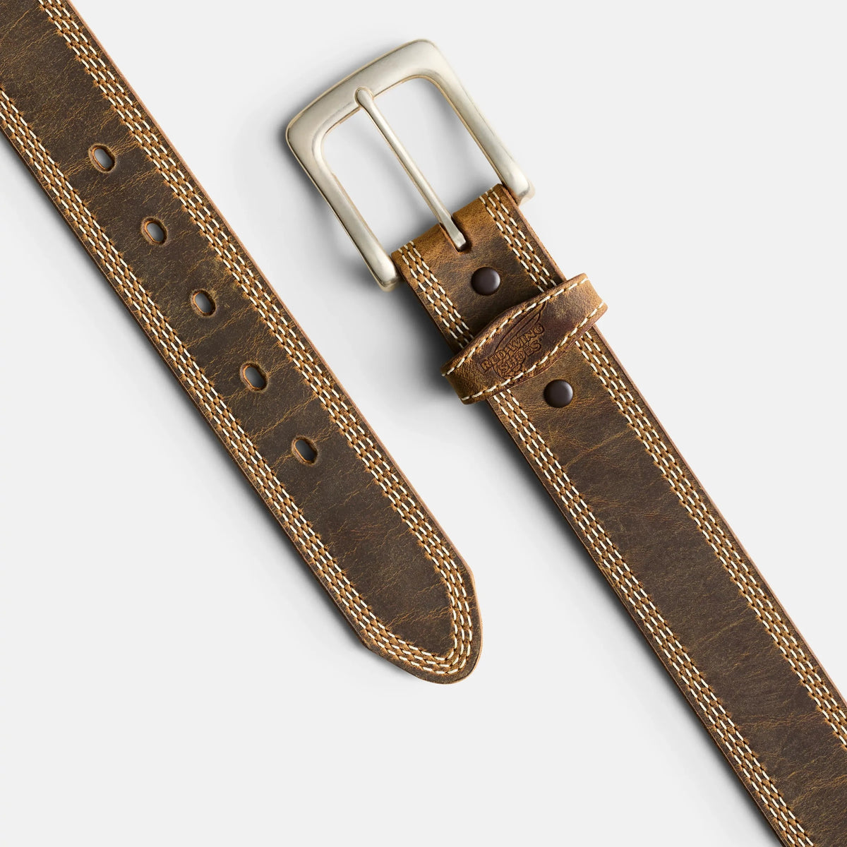 Red Wing Triple Stitch Leather Belt in Brown 96548 - Red Wing Shoes